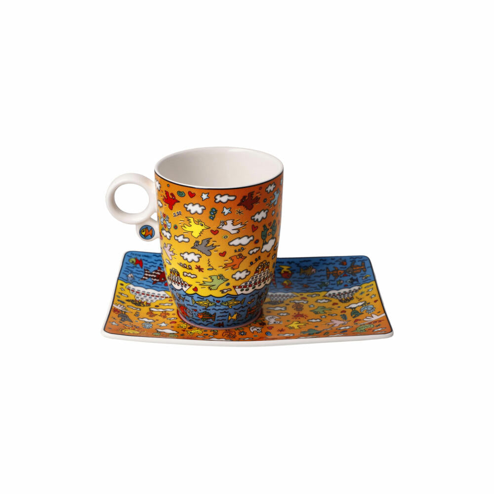 Goebel artist cup James Rizzi - The Romance of the Sea, fine bone china, colorful, 0.4 L, 26102751