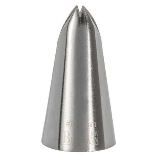 Birkmann leaf nozzle #70, piping nozzle, decorating nozzle, baking accessories, stainless steel, Ø 1.3 cm, 411487