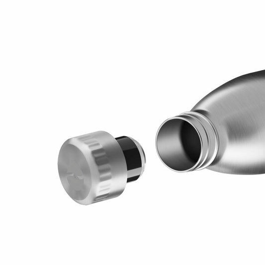 FLSK Trinkflasche STNLS, Isolierflasche, Thermoflasche, Flasche, Edelstahl, Silber, 750 ml, 1010-0750-2013