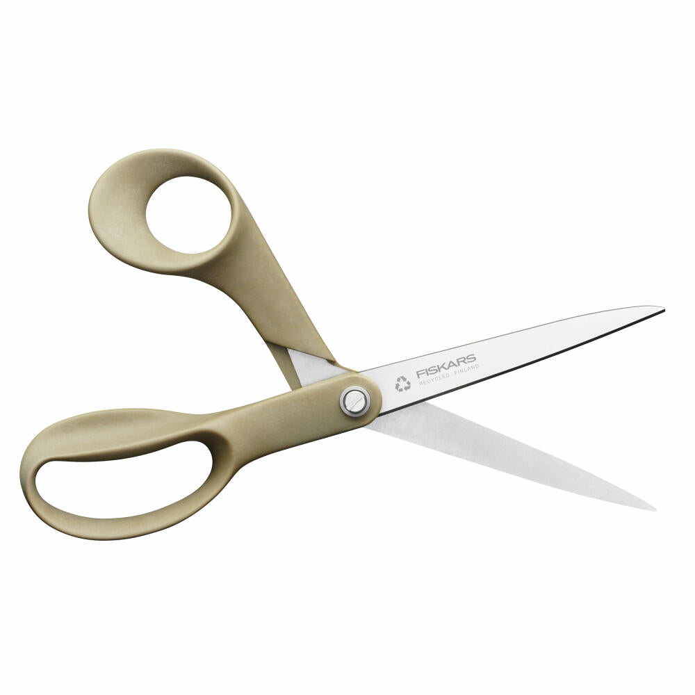 Fiskars Recycled Universalschere, für Rechtshänder, Universal Schere, Allzweckschere, Küchenschere, Edelstahl, 21 cm, 1058094