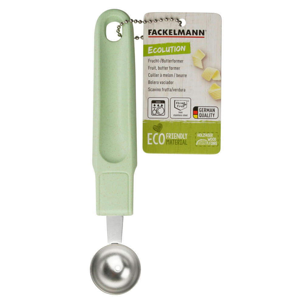 Fackelmann Fruit and Butter Former Ecolution, Portioner, Material Mix, Mint Green, 18 cm, 33075