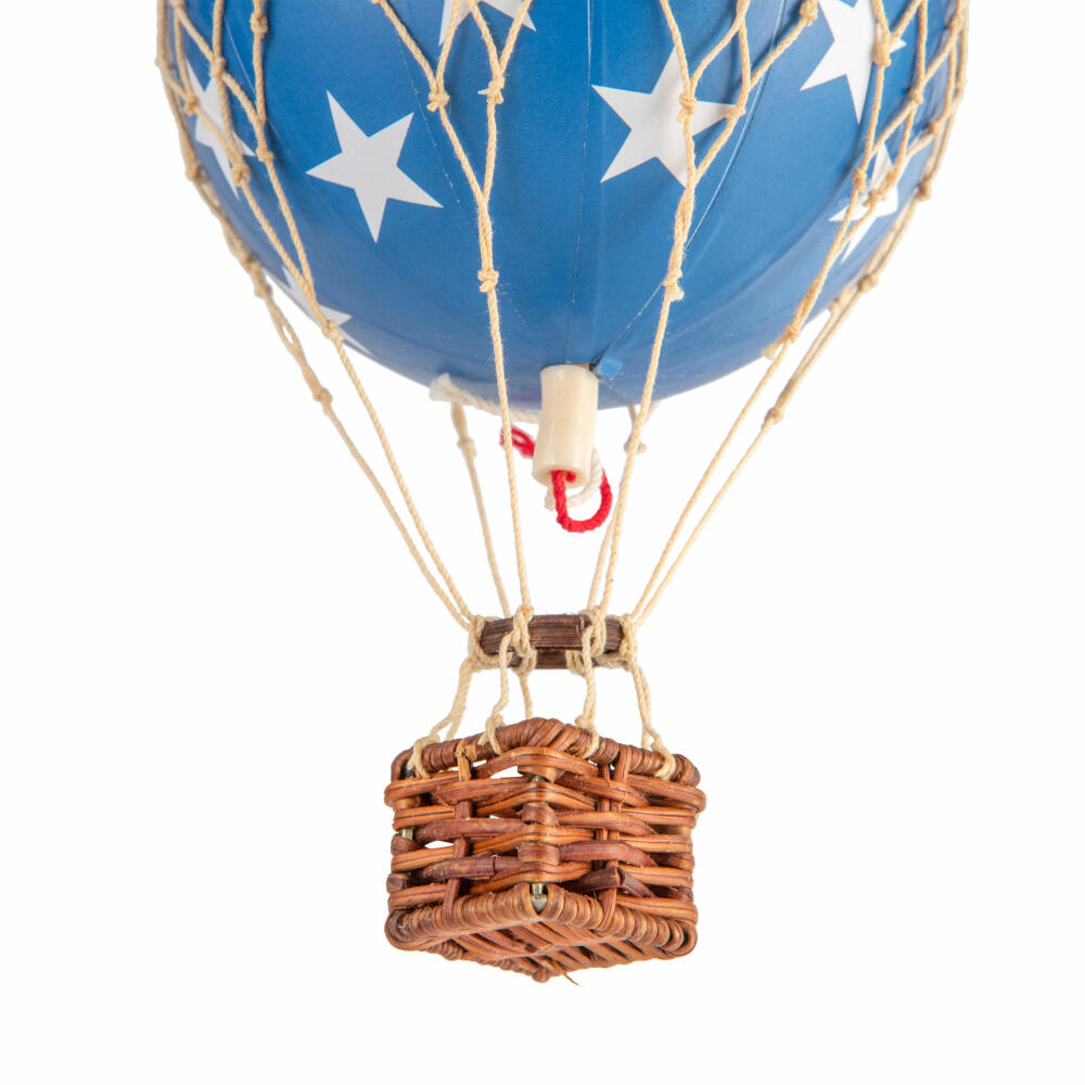 Authentic Models Hanging Decoration Floating in the Skies Blue Stars, Balloon, Rattan, Paper, PP Plastic, AP160BS