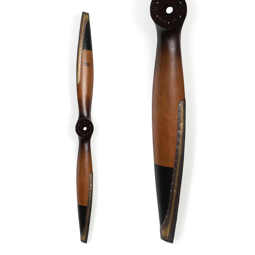 Authentic Models Wall Decoration Propeller Vintage Black Tips Large, Airplane Propeller, Mahogany Wood, AP182