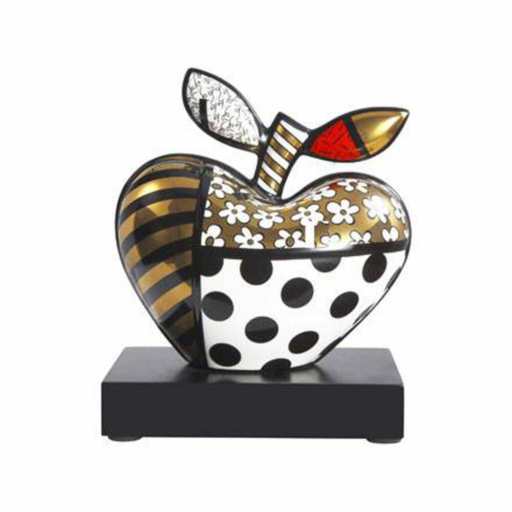 Goebel Figurine Romero Britto Golden Big Apple, Decorative Figure, Decoration, Porcelain, 66453301