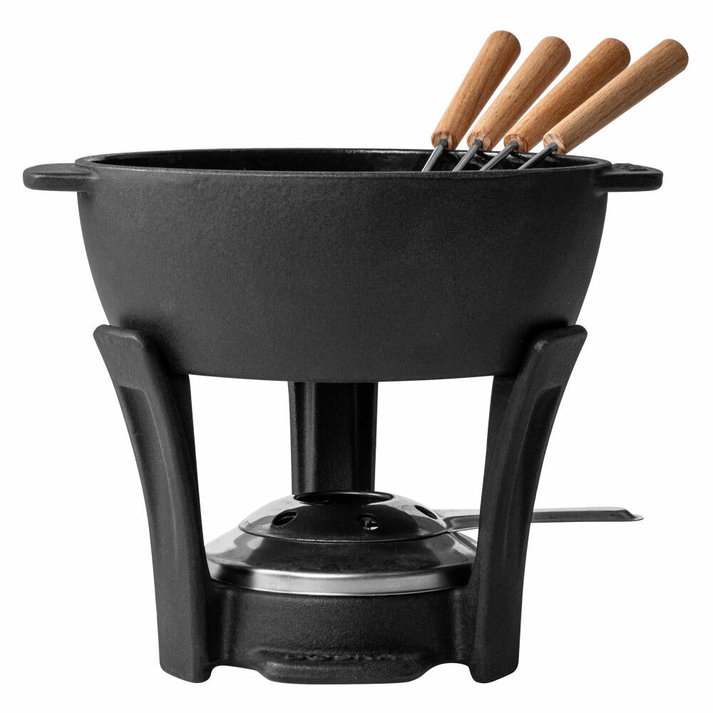 Boska Cheese Fondue Set Party Pro, Fondue Pot, Cast Iron, Black, 1.1 Liter, 853554