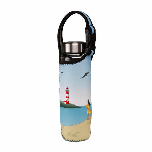 Goebel drinking bottle Ocean Love, glass bottle with neoprene cover, Scandic Home, glass combination, colorful, 700 ml, 23101571