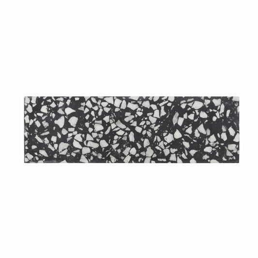 ASA Selection Terrazzo Platte, Servierplatte, Käseplatte, Terrazzoplatte, Anthrazit Matt, 9 x 30 cm, 6220219