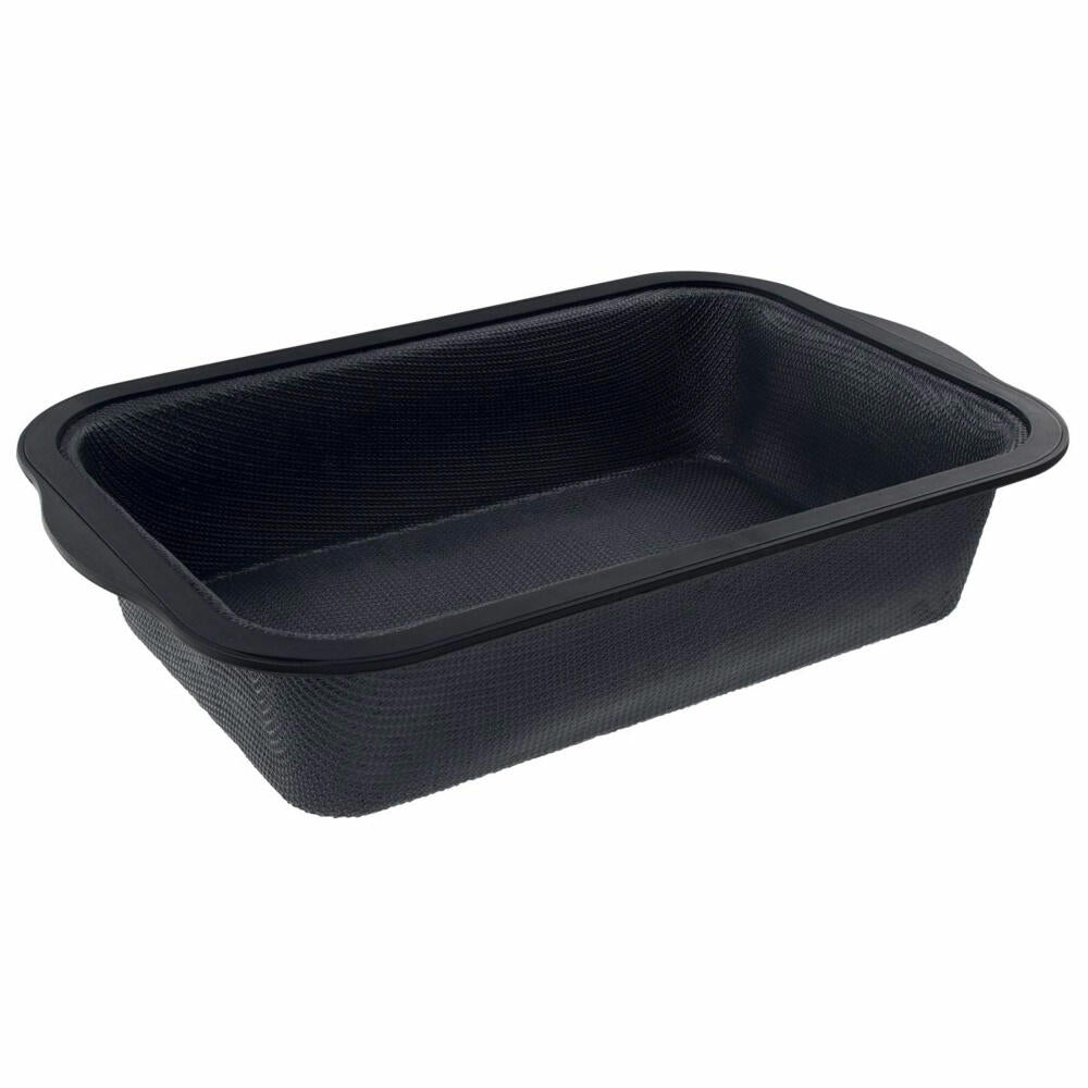 Fackelmann Zenker casserole dish, oven dish, silicone baking dish, nylon, black, 28 x 18 cm, 43575