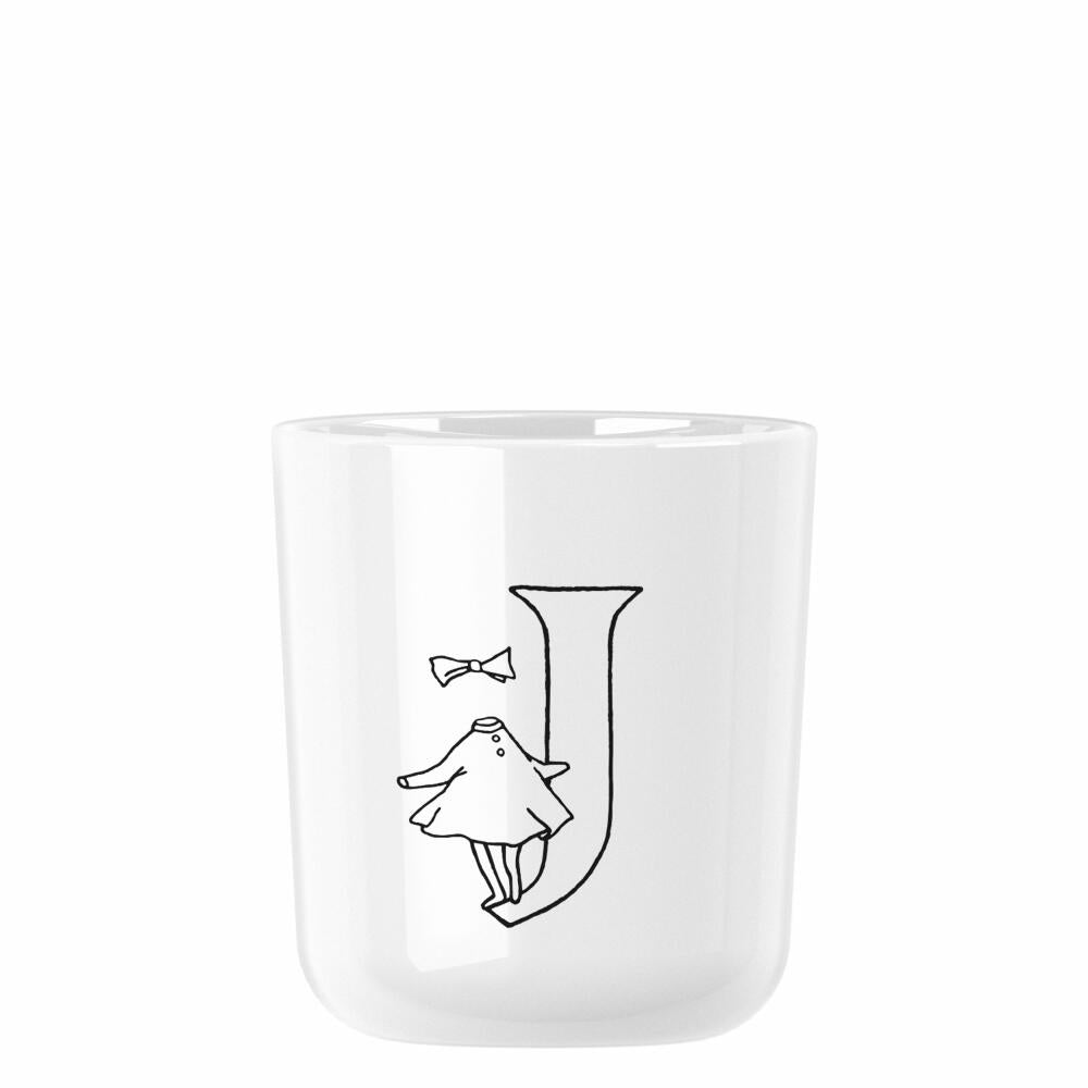 Rig-Tig Tasse Moomin ABC - J, Becher mit Buchstabe, Kunststoff, Weiß, 200 ml, Z00706-J