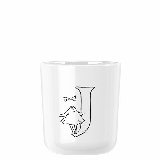 Rig-Tig Tasse Moomin ABC - J, Becher mit Buchstabe, Kunststoff, Weiß, 200 ml, Z00706-J