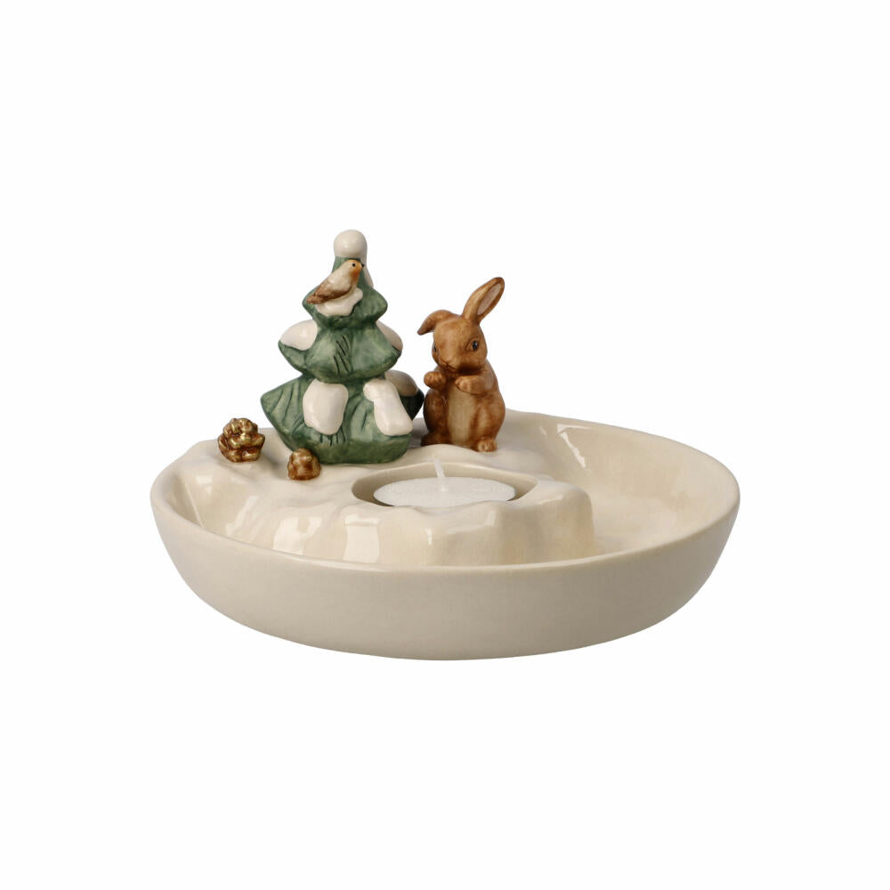 Goebel Lantern Winter Forest, Christmas, Tealight Holder, Stoneware, H 9 cm, 66704301