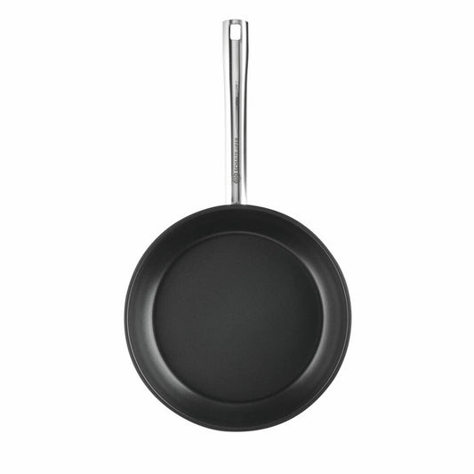 Schulte-Ufer frying pan Edena, Green Life, stainless steel 18/10, silver / black, 24 cm, 6876-24