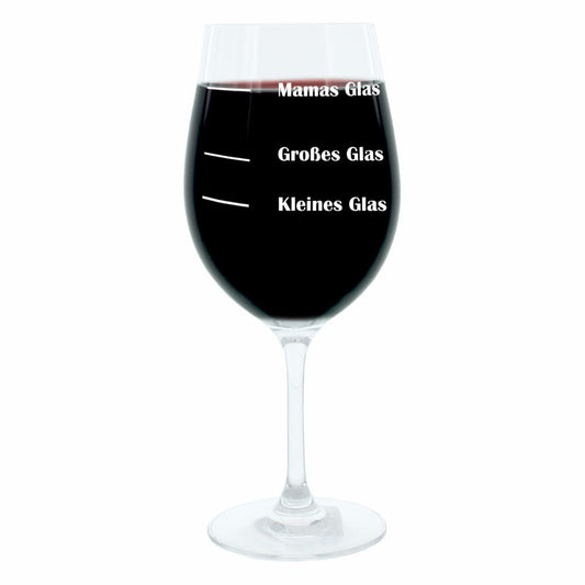 Leonardo Weinglas XL, Mamas Glas, Mutti, Mutter, Geschenk Stimmungsglas mit lustiger Gravur, Mood Wein Glas, 610ml