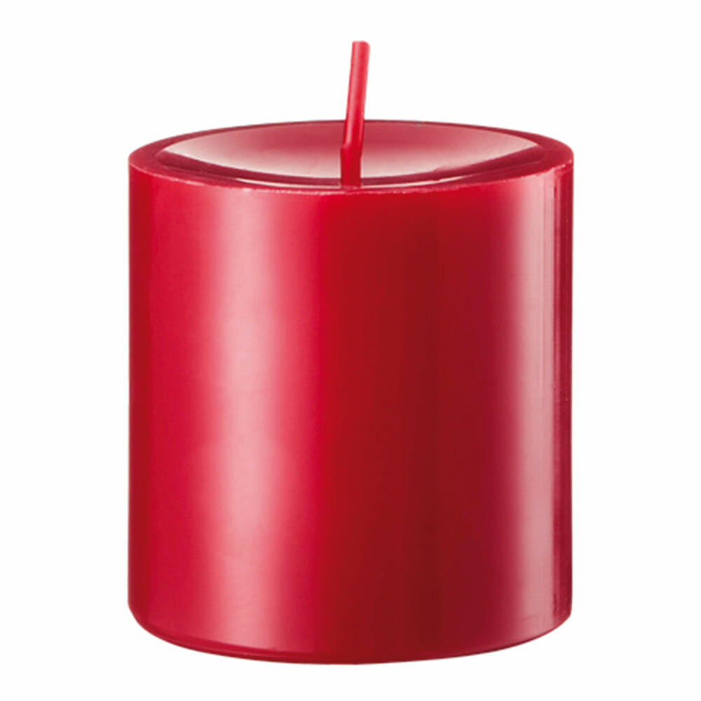 Engels Kerzen Original Stumpen Cast, pillar candle, stump candle, paraffin, cinnabar, Ø 8 cm, H 8 cm, 62008080200