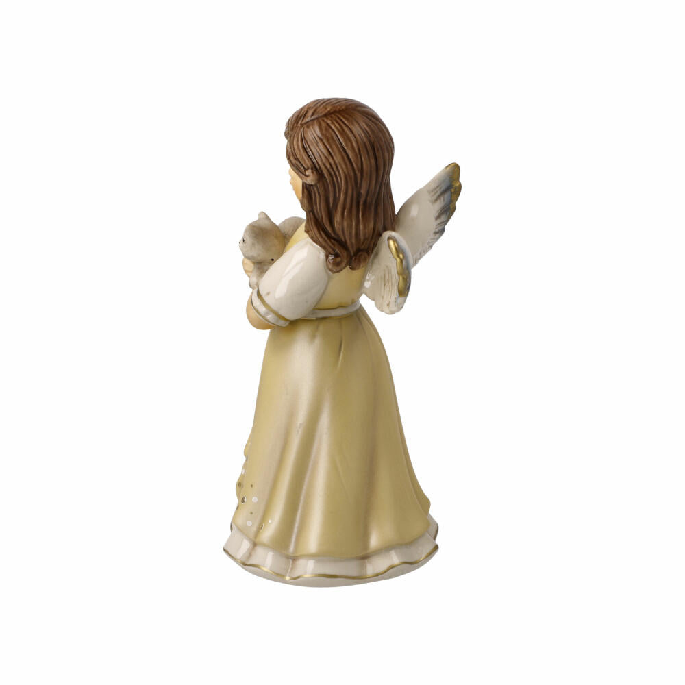 Goebel Angel Cuddle Time, decorative figure, stoneware, champagne, 14 cm, 41671071