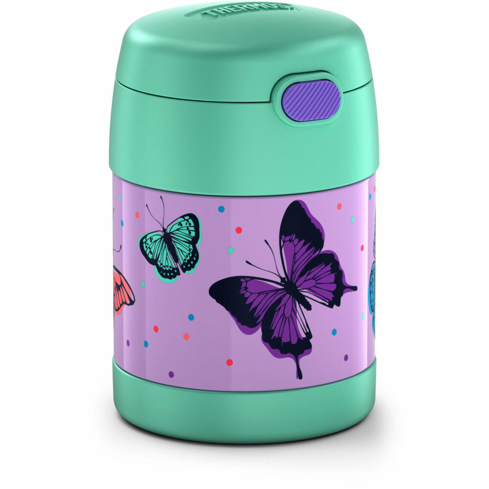 THERMOS kids insulated food container FUNTAINER FOOD JAR, food container, thermal container, stainless steel, Butterflies, 300 ml, 4110401030