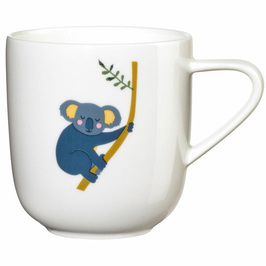 ASA Selection kids Henkelbecher Koala Konrad, Henkel Becher, Tasse, Teetasse, Fine Bone China, Weiß Glänzend, 250 ml, 38073314