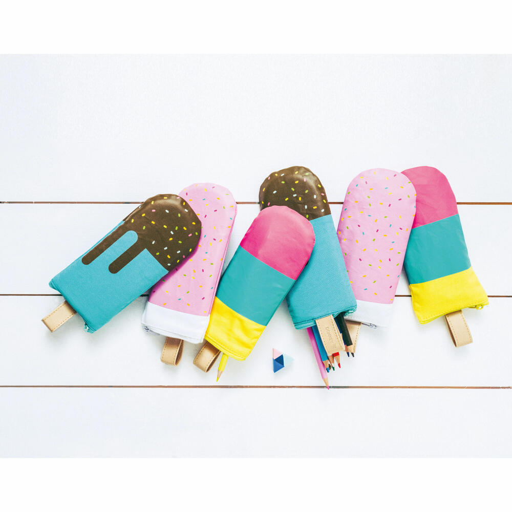 Donkey Products Pencil Pops Choco Loco, pencil case, pencil case, pen bag, cotton, polyester, blue, brown, 21 cm, 400416