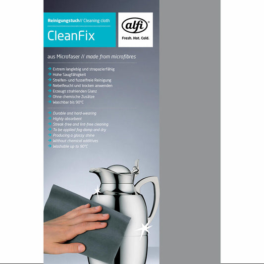 Alfi microfiber cleaning cloth cleanfix, microfiber cloth, black, 50 x 40 cm, 0.5 cm, 2900100000