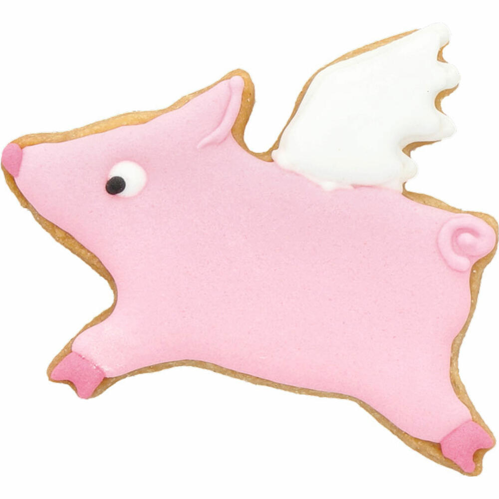 Birkmann cookie cutter pig with wings, cookie cutter, cookie mold, biscuit, cookies, stainless steel, 7 cm, 189744