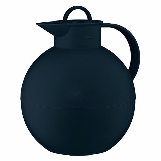 alfi insulated jug KUGEL, insulated jug, jug, coffee pot, plastic / hard glass insert, Dark Blue Mat, 0.94 L, 0115922094