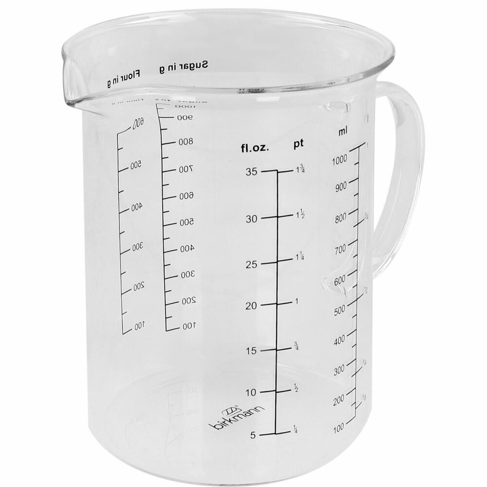 Birkmann Cause We Care measuring cup, measuring jug, measuring cup, dosing aid, glass, 1 L, 889521