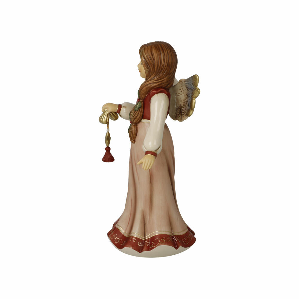 Goebel Angel Sparkling Christmas Star, Decorative Figure, Stoneware, Bordeaux, 26 cm, 41687291