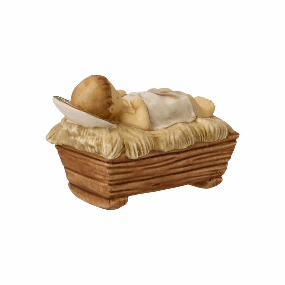 Goebel figure baby Jesus, nativity figure, decorative figure, stoneware, colored, 5 cm, 41661011