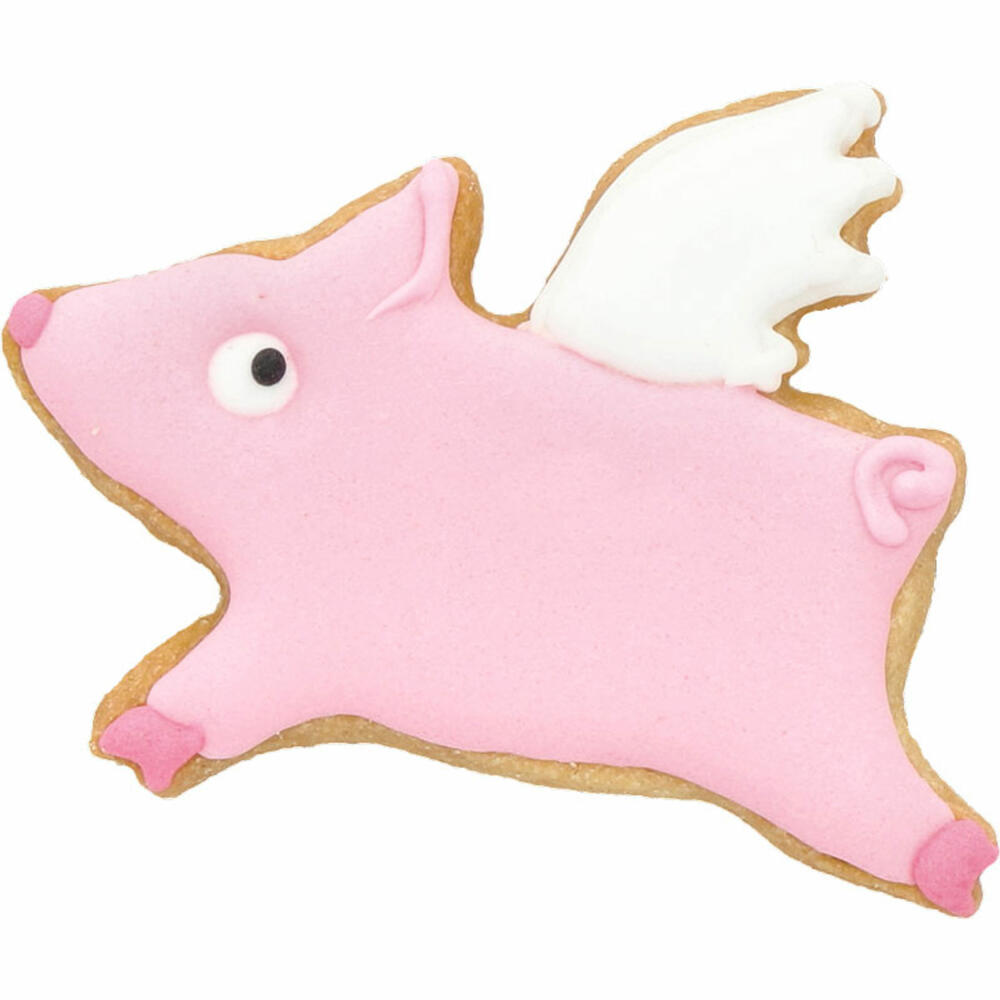 Birkmann cookie cutter pig with wings, cookie cutter, cookie mold, biscuit, cookies, stainless steel, 7 cm, 189744