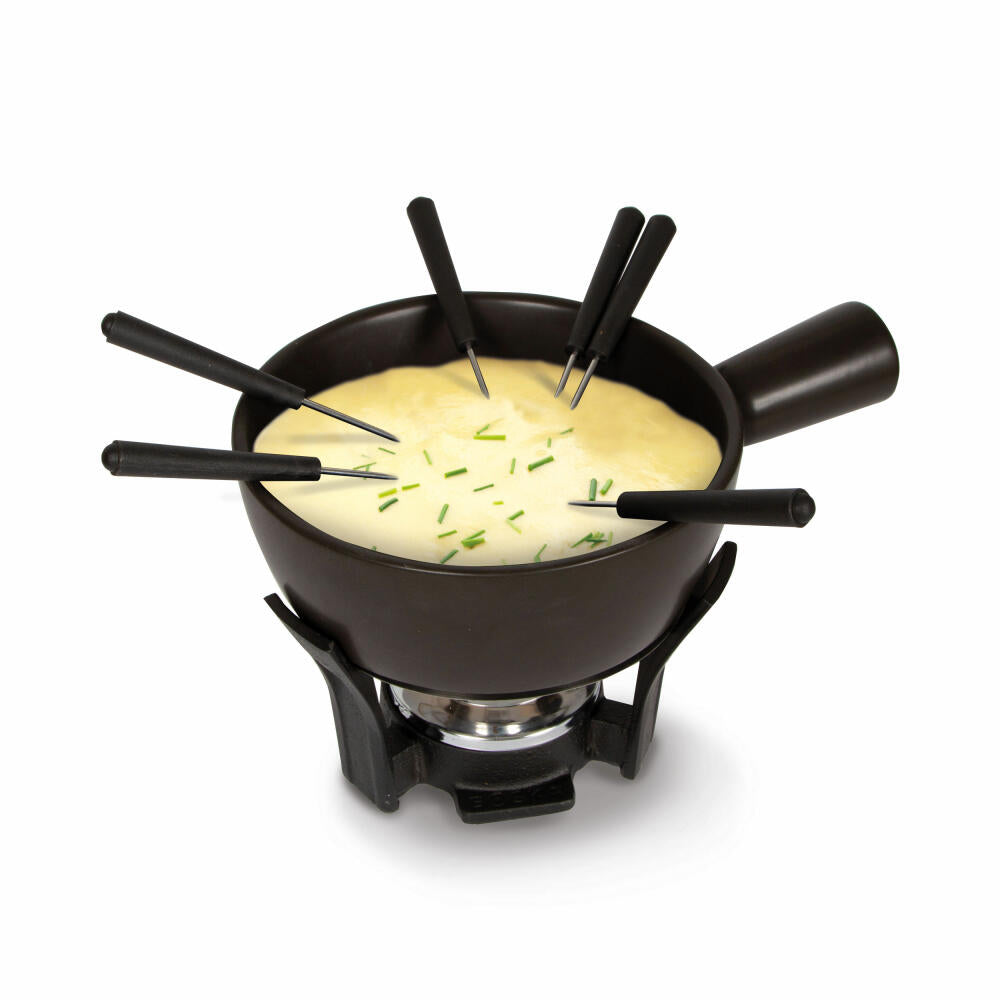 Boska Fondue Set Nero, Cheese Fondue, 9-piece, Chocolate Fondue, Cheese Accessories, 853528