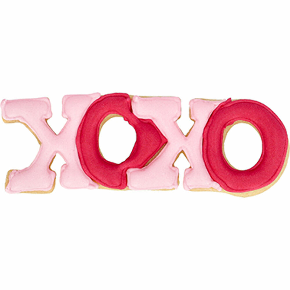 Birkmann cookie cutter lettering Xoxo, cookie cutter, cookie shape, biscuit, biscuits, stainless steel, 10 cm, 198845