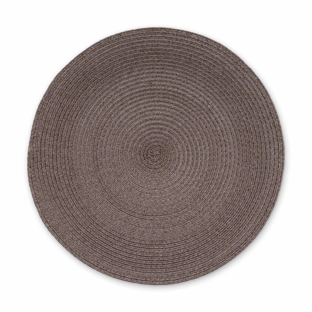 Continenta Round Placemat, Placemat, Placemat, Placemat, Synthetic Fiber, Taupe, Ø 38 cm, 6628