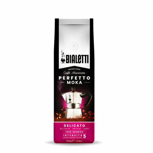 Bialetti Perfetto Moka Delicato, ground coffee, roasted coffee, intensity 5, 250 g, 96080319