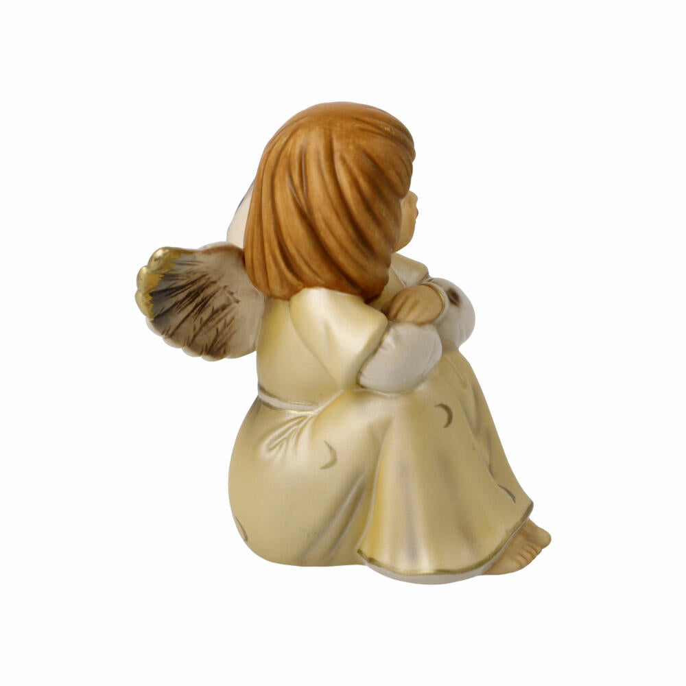 Goebel decorative figure angel dreamy little angel, heavenly messenger, stoneware, champagne, 10 cm, 41658071