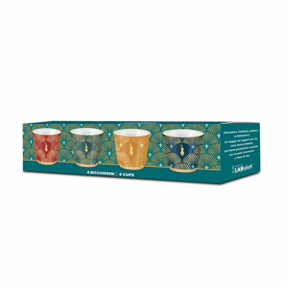 Bialetti Deco Glamour Espresso Cup, Set of 4, Espresso Cup, Cup, Porcelain, FW2022034