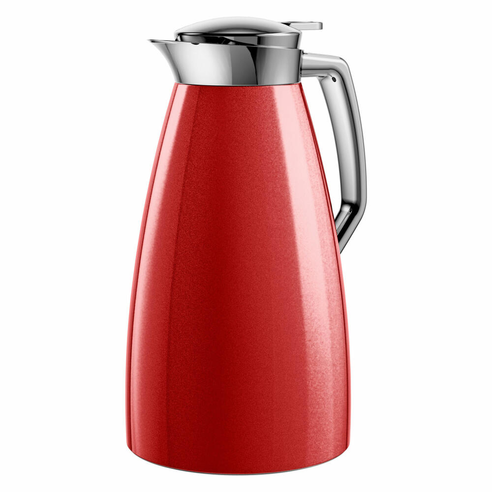 Emsa PLAZA insulated jug Quick Tip, jug, teapot, coffee pot, stainless steel, red, 1 L, F4140300