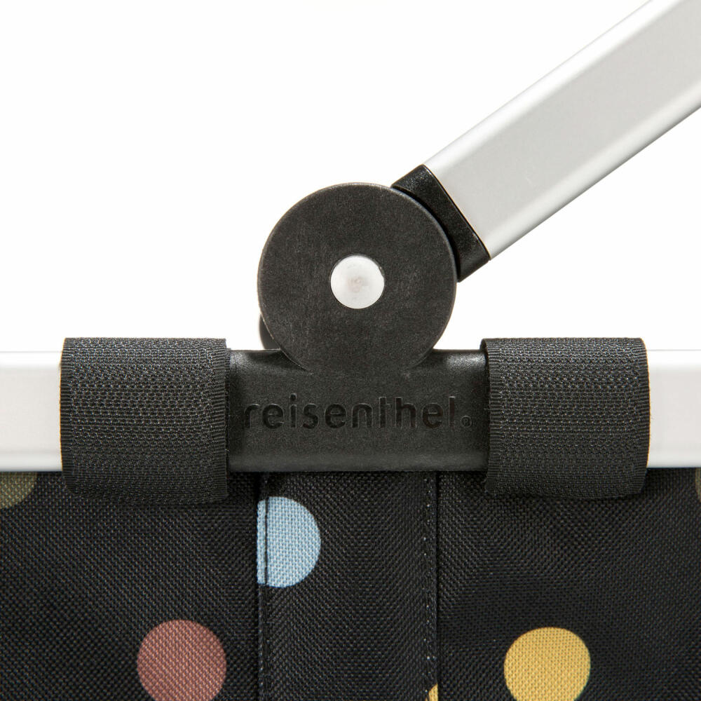 reisenthel carrybag mit cover, 2-tlg., Einkaufskorb, Deckel, Abdeckung, Korb, Polyestergewebe, dots / black, 22 L