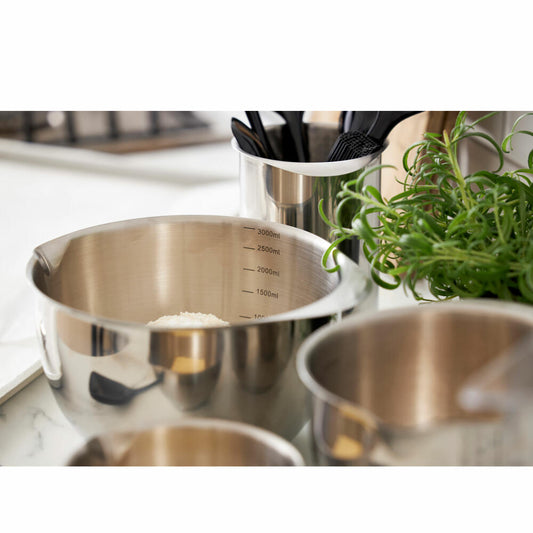 Rosti bowl set Margrethe 3-piece, bowls, steel, silver-colored, 1.5 + 2 + 3 L, 23921