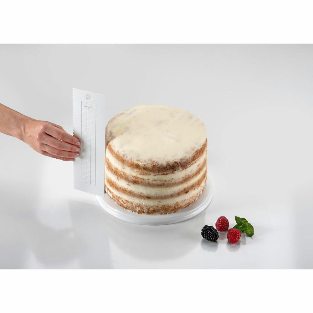 Dr. Oetker Kitchen Tools Classic Cake Smoother, for spreading cakes, Extra High, Plastic, White, 23 x 7 cm, 1666