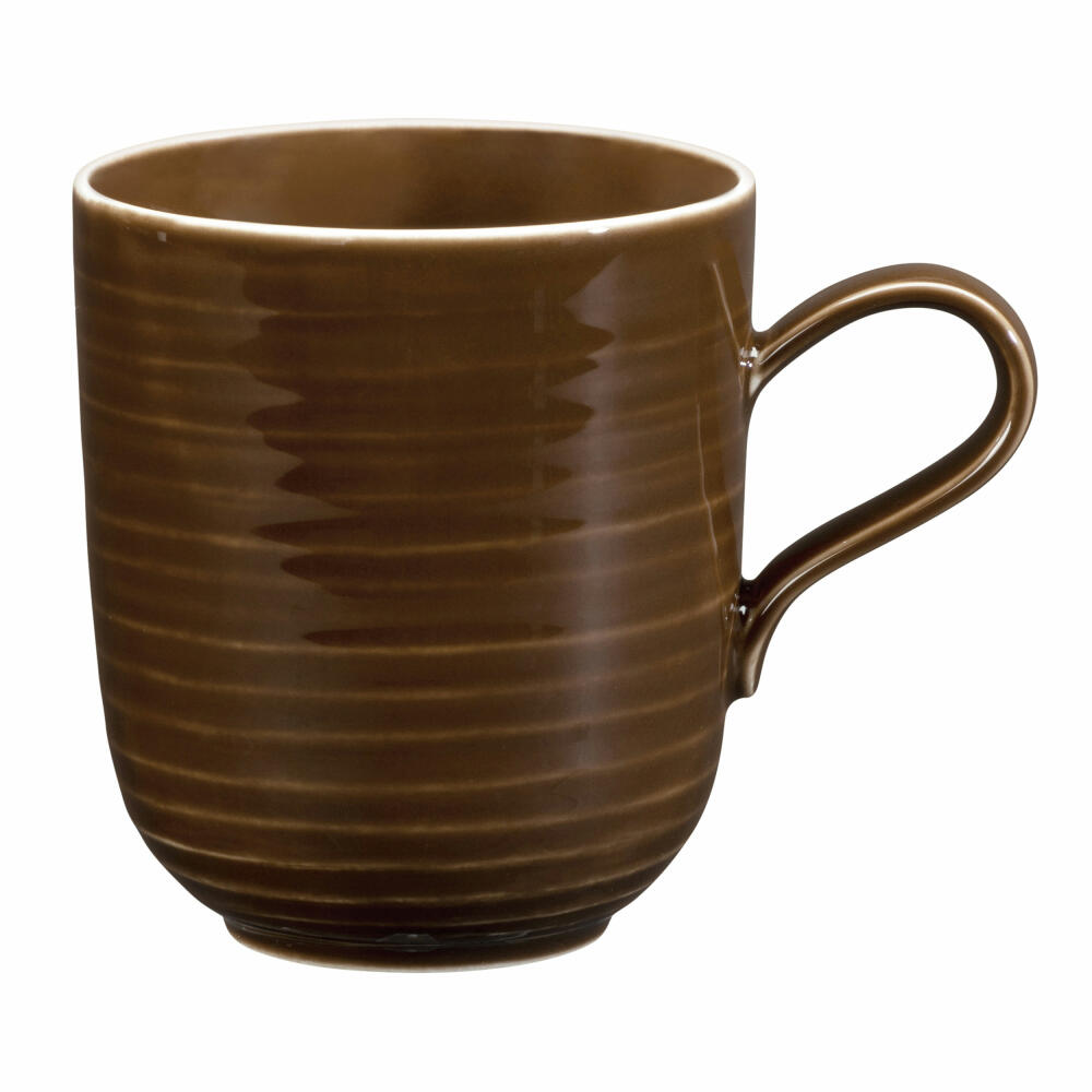 Seltmann Weiden Terra Becher, Kaffeebecher, Teetasse, Tasse, Porzellan, Erdbraun, 400 ml, 001.765003