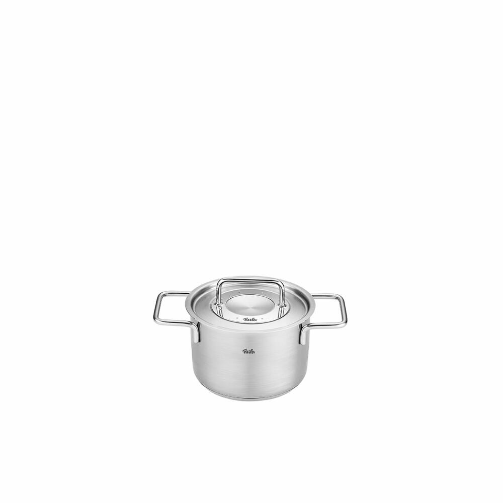 Fissler Pure cooking pot with metal lid, stainless steel, silver, 16 cm, 086-114-16-000