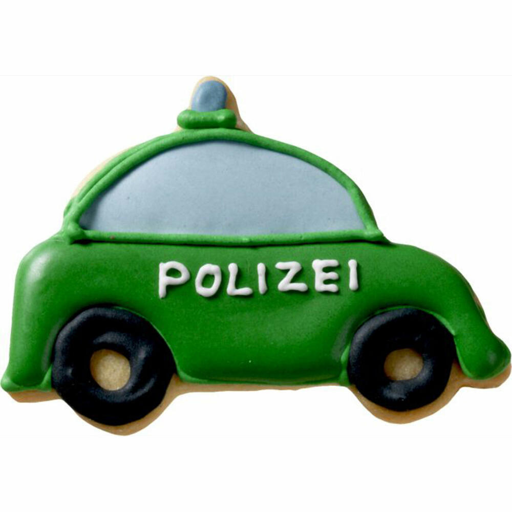 Birkmann cookie cutter police car, cookie cutter, cookie shape, biscuit, cookies, stainless steel, 7.5 cm, 197893