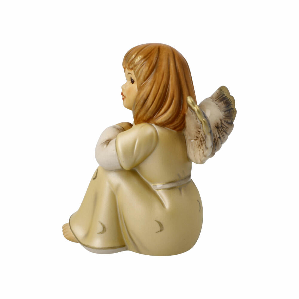 Goebel decorative figure angel dreamy little angel, heavenly messenger, stoneware, champagne, 10 cm, 41658071