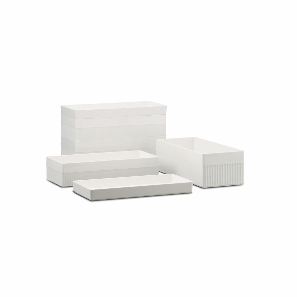 Authentics stacking box Kali M, storage box, ABS, white, 28.5 x 12 x 6 cm, 1300278