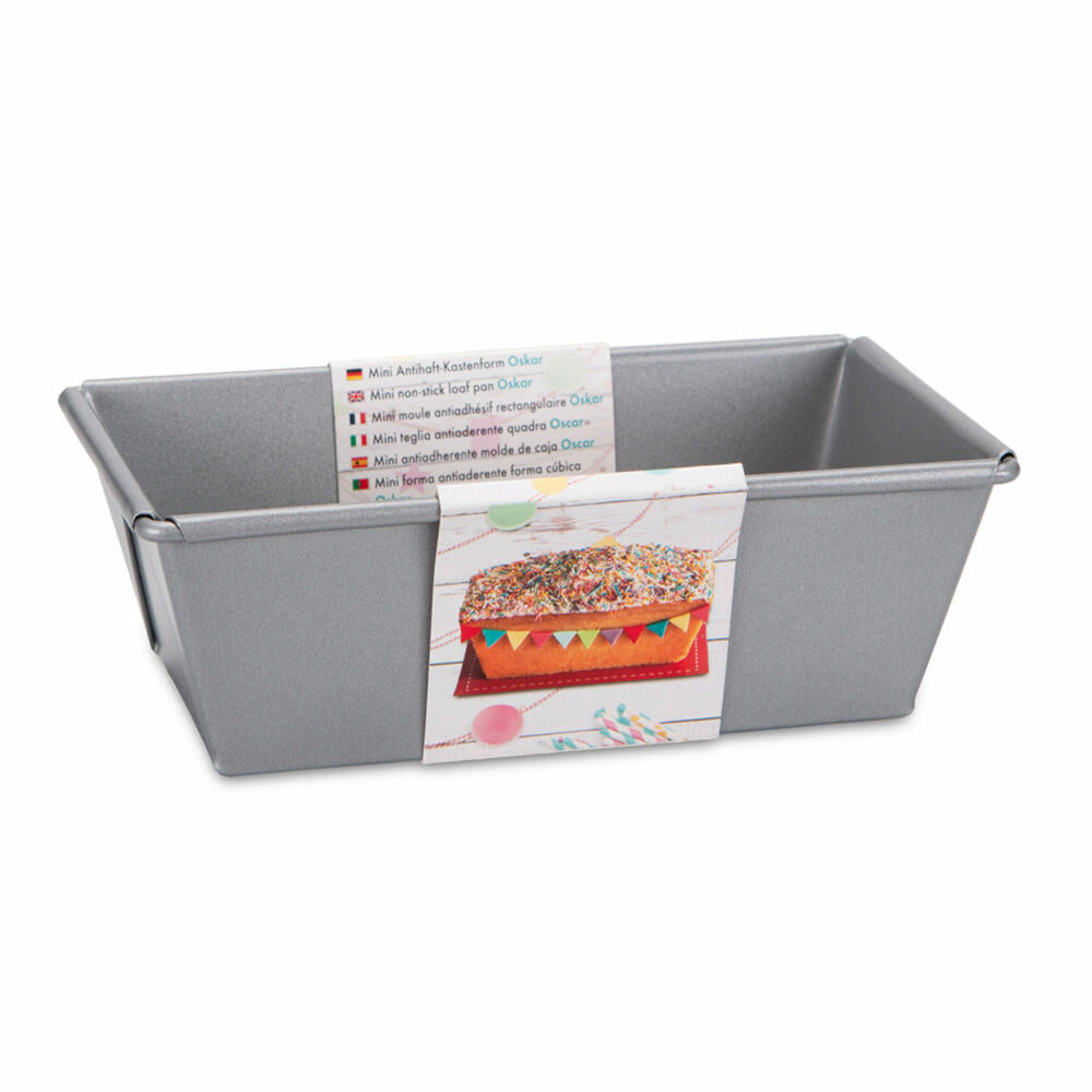 Städter KIDS baking pan Oskar the loaf pan Mini, cake pan, cake baking pan, baking pan, cake, metal, 15 x 8 cm, 972668