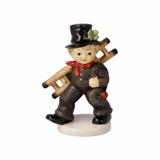 Goebel figure chimney sweep with clover leaf, lucky charm, decorative figure, stoneware, colorful, 12.5 cm, 10638361