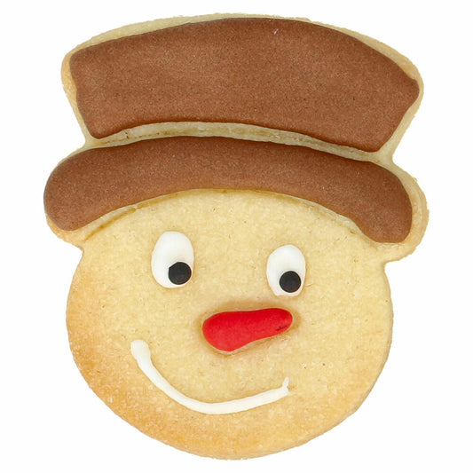 Birkmann Ausstechform Schneemann Kopf, mit Innenprägung, Ausstecher, Plätzchenform, Keks, Plätzchen, Edelstahl, 6 cm, 199057