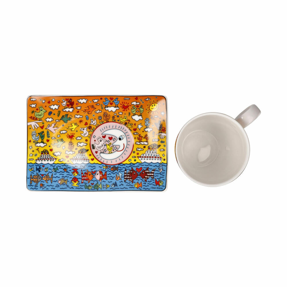 Goebel artist cup James Rizzi - The Romance of the Sea, fine bone china, colorful, 0.4 L, 26102751