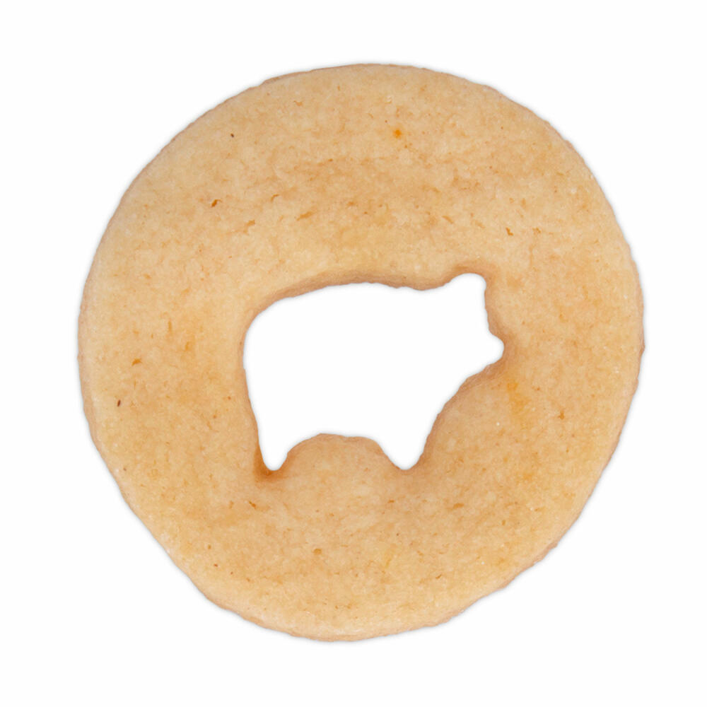 Städter cookie cutter pig in ring mini, cookie cutter, cookie mold, biscuit, cookies, stainless steel, Ø 3 cm, 955332