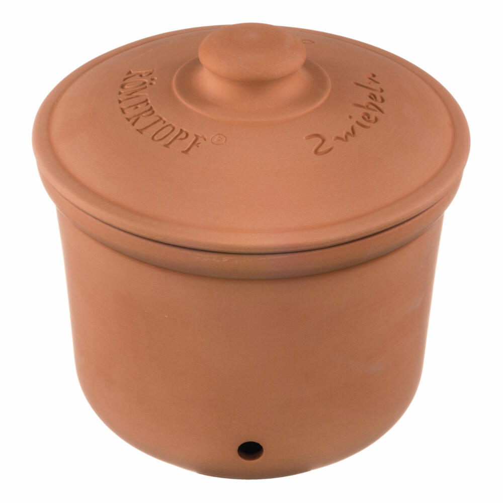 Römertopf storage pot onions, onion pot, storage container, for approx. 1.5 kg, natural clay, 41505